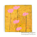 ART FLOWERS ACRYLIC PAINTING CANVAS '27... 20.5cm/20.5cm
