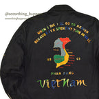 1960s Vietnam Souvenir Jacket (Vietnamese style) 68-69 Rainbow Embroidery...