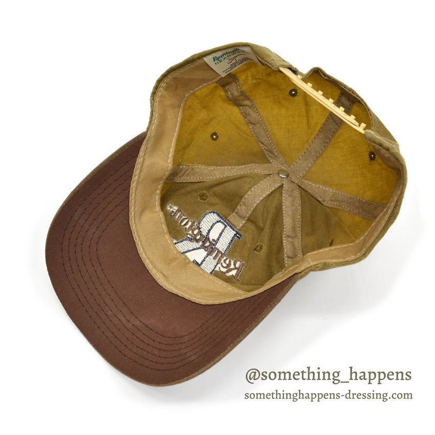 ~1990's REMINGTON OILED COTTON GAME CAP TAN...