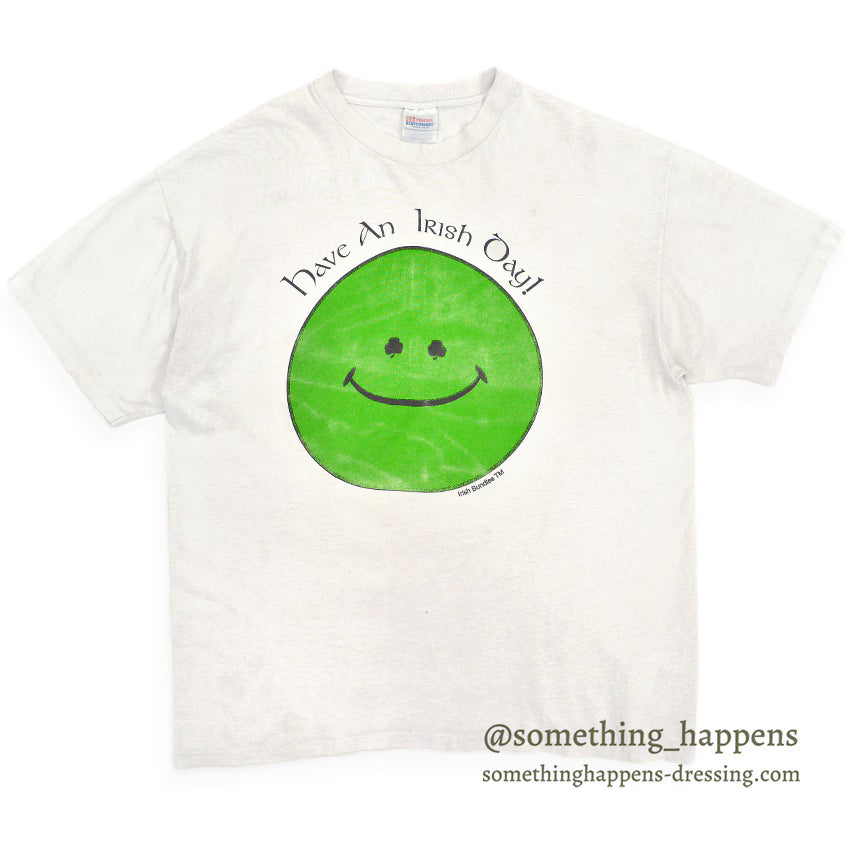 1990's HANES HAVE AN IRISH DAY! SMILEY FACE T-SHIRT ... XL