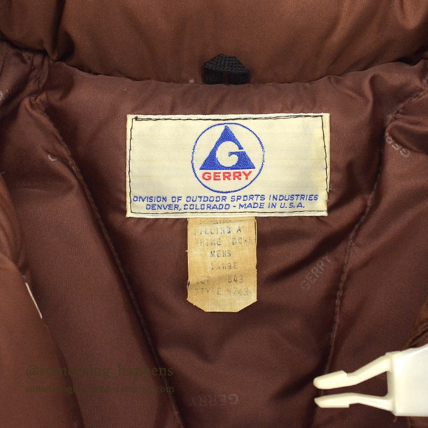 1970's GERRY DOWN SLOPE COAT BROWN... L