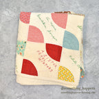 1936 to '1938 SIGNATURES EMBROIDERY FRIENDSHIP PATCHWORK QUILT... 181cm/163cm