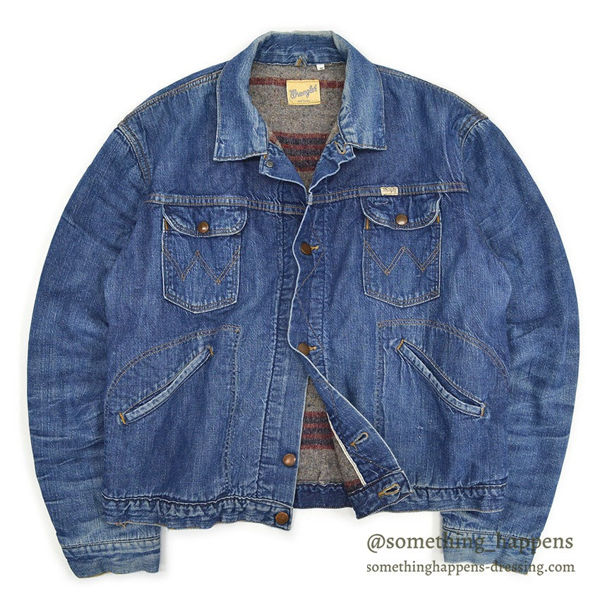 1960's WRANGLER 20MJL DENIM JACKET BLANKET HIGE... 46