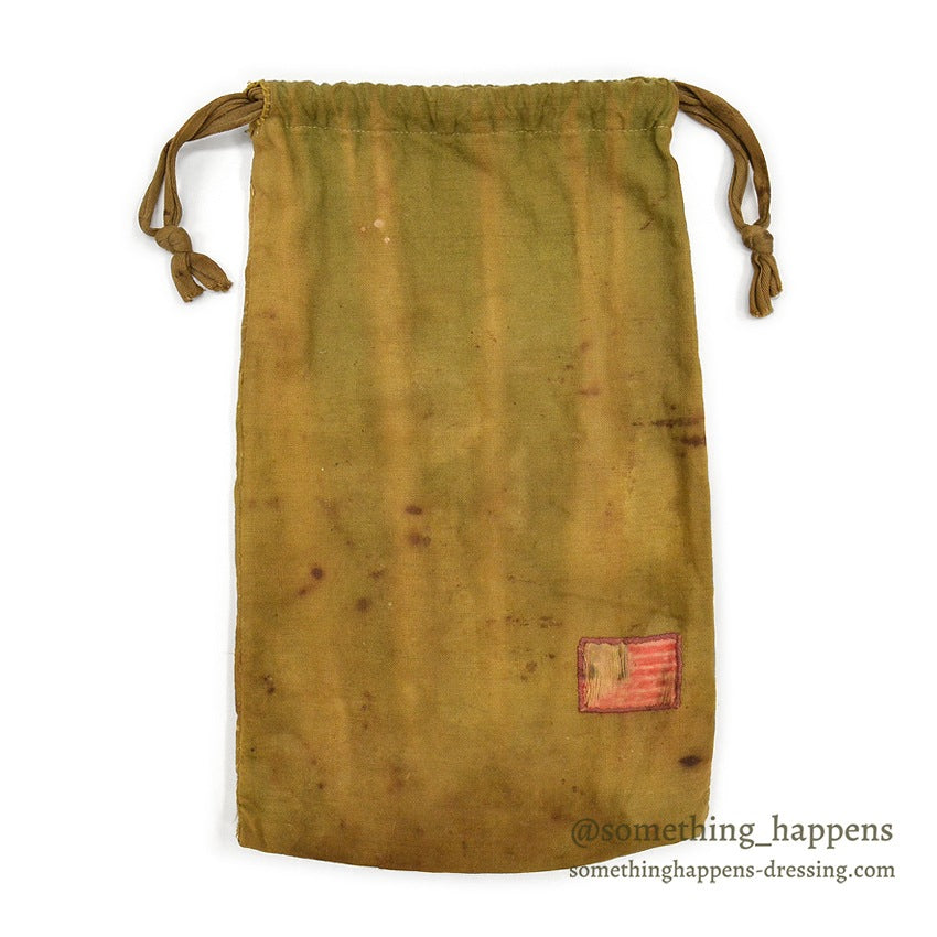 1910's~ WW1 ERA AMERICAN RED CROSS COTTON DITTY BAG US FLAG PATCH...