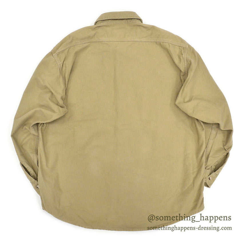 1980's DEERSKIN DOG EMBROIDERY CHAMOIS SHIRT... XL