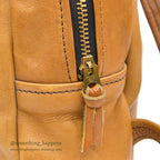 ~1970's BROWN OILED LEATHER BACKPACK...