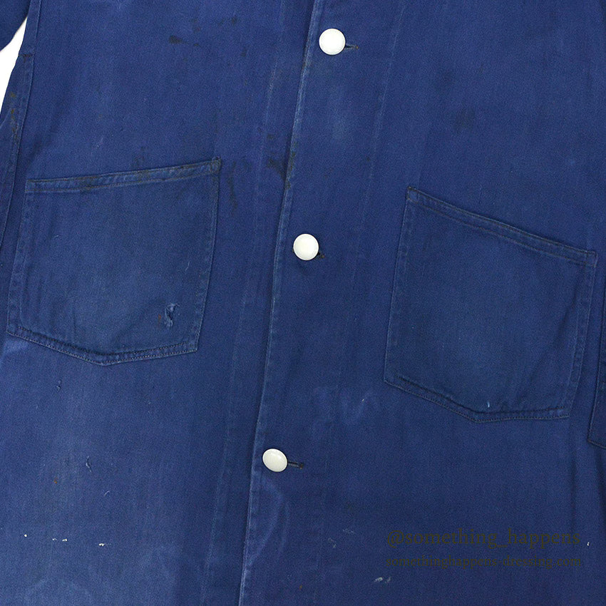 ~1940's QUINCY SPECIALTIES CO. WORK COAT CHANGE BUTTON FADED ...