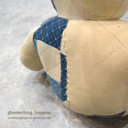 ANTIQUE CALICO PATCHWORK QUILTED TEDDY BEAR...