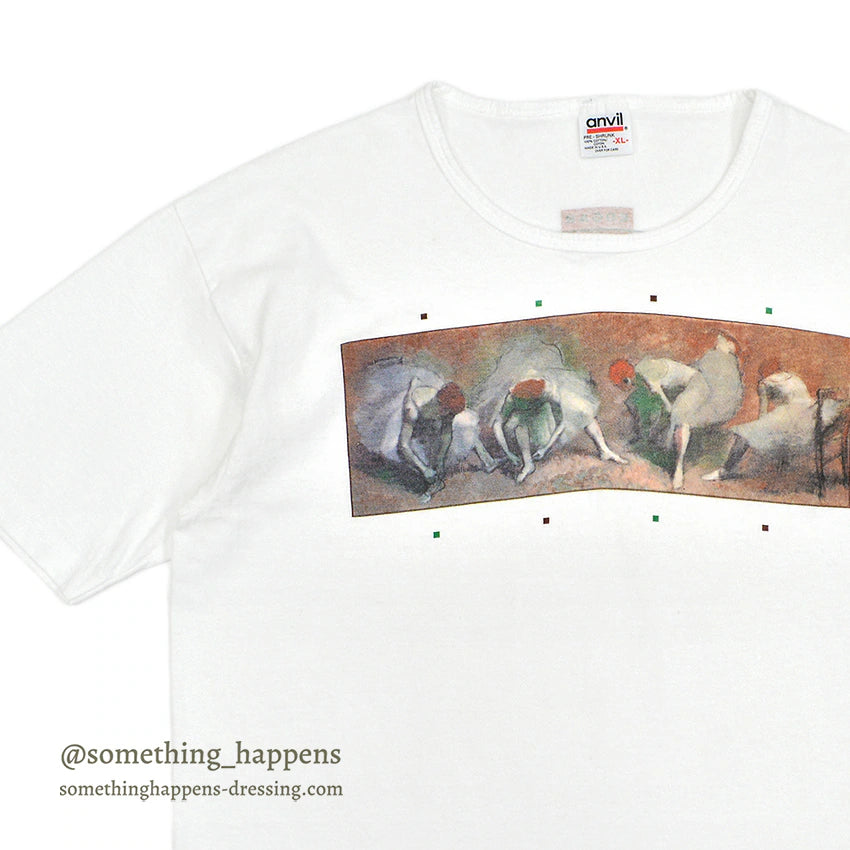 1990's anvil EDGAR DEGAS Frieze of Dancers ART T-SHIRT ... XL
