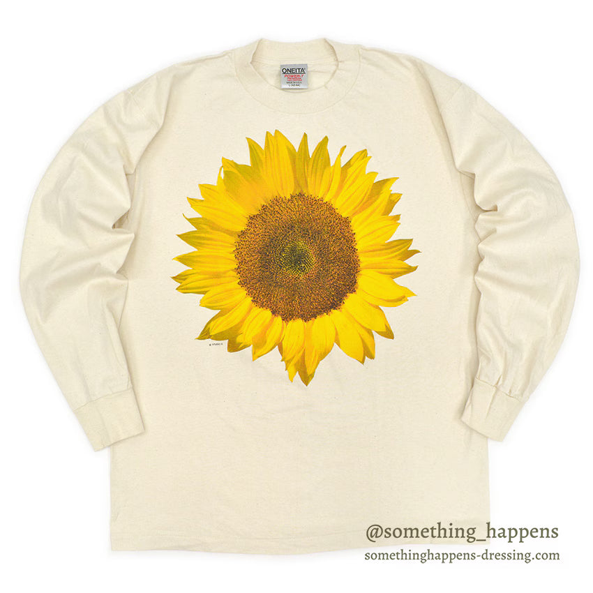 1990's DEADSTOCK ONEITA SUN FLOWER L/S T-SHIRT ... L