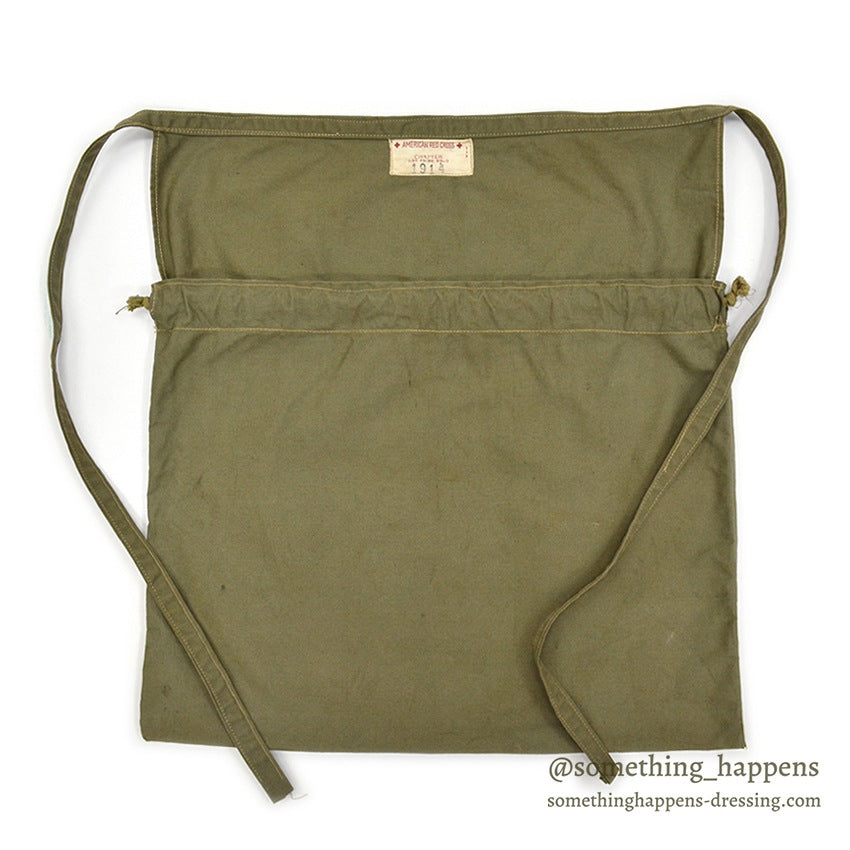 1940's AMERICAN RED CROSS WW2 POPLIN APRON DITTY BAG 2...
