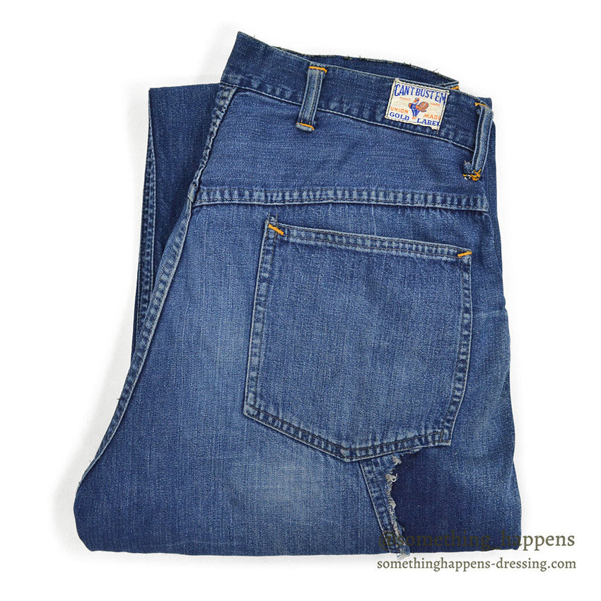 1940's CAN'T BUST'EM DENIM PAINTER PANTS...W33/L29