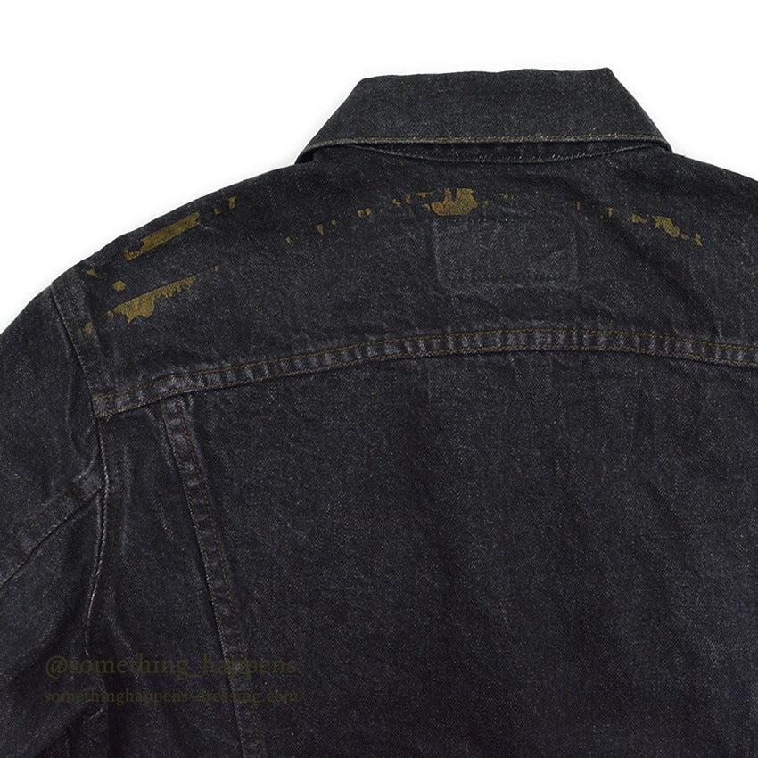 1980's Levi's 70506-0259 BLACK DENIM JACKET... 42R