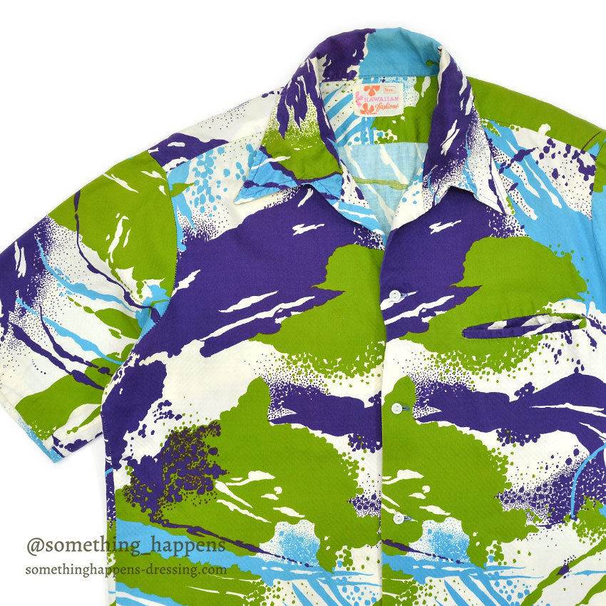 1970's SEARS ABSTRACT PRINT S/S SHIRT ...