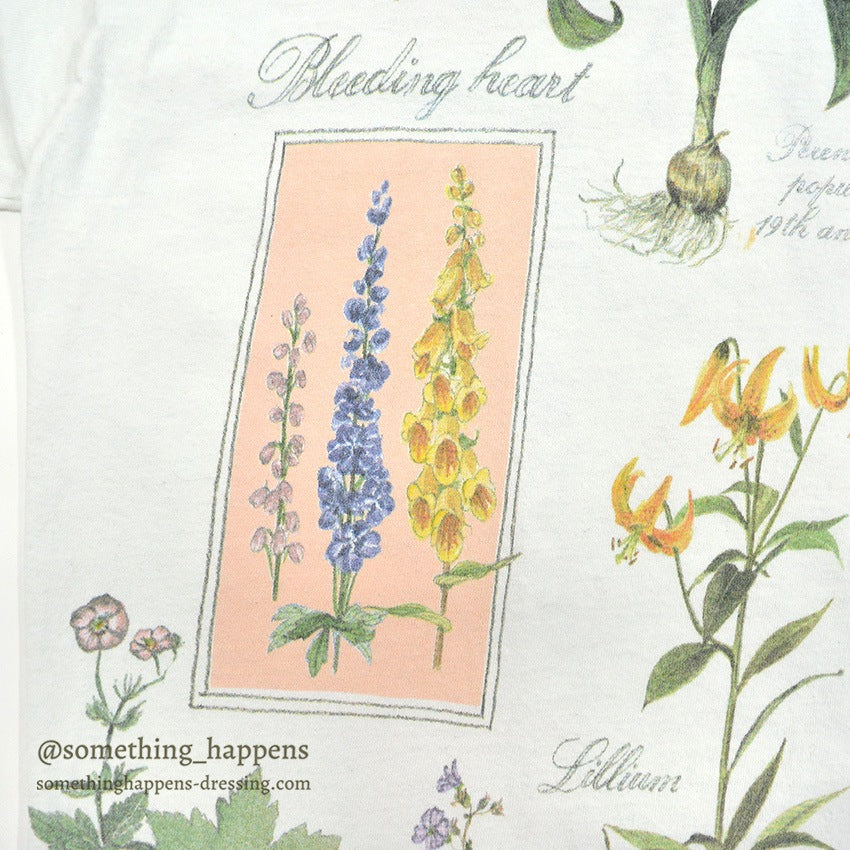 1990's REL-E-VANT PRODUCTS BOTANICAL ART PRINT T-SHIRT ... M