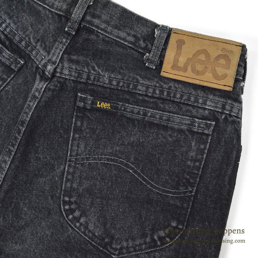 1980's Lee 200 BLACK DENIM PANTS...W33/L30