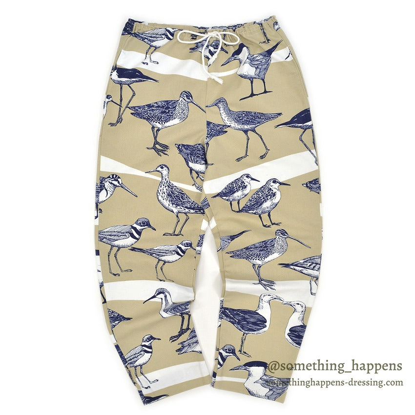 1990's MICHIGAN RAG CO. BIRDS PRINT EASY PANTS...M
