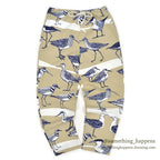 1990's MICHIGAN RAG CO. BIRDS PRINT EASY PANTS...M