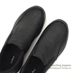 LLBEAN COMFORT BLACK LEATHER MOC SHOES ... 8 MEDIUM