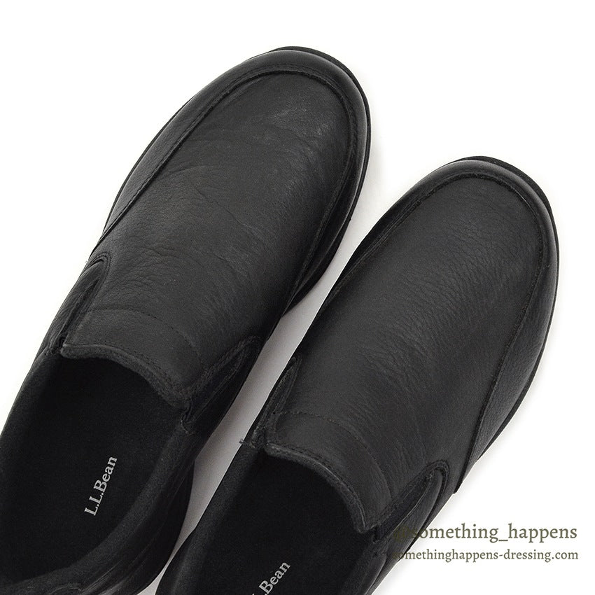 LLBEAN COMFORT BLACK LEATHER MOC SHOES ... 8 MEDIUM