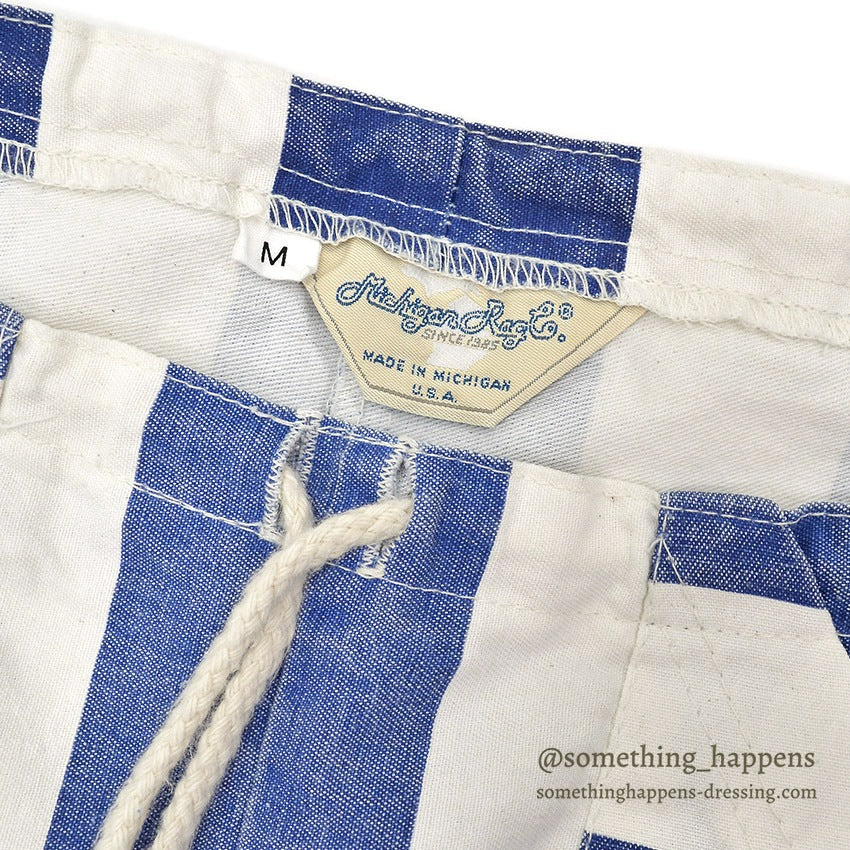 1990's MICHIGAN RAG CO. WIDE STRIPE EASY SHORTS...M