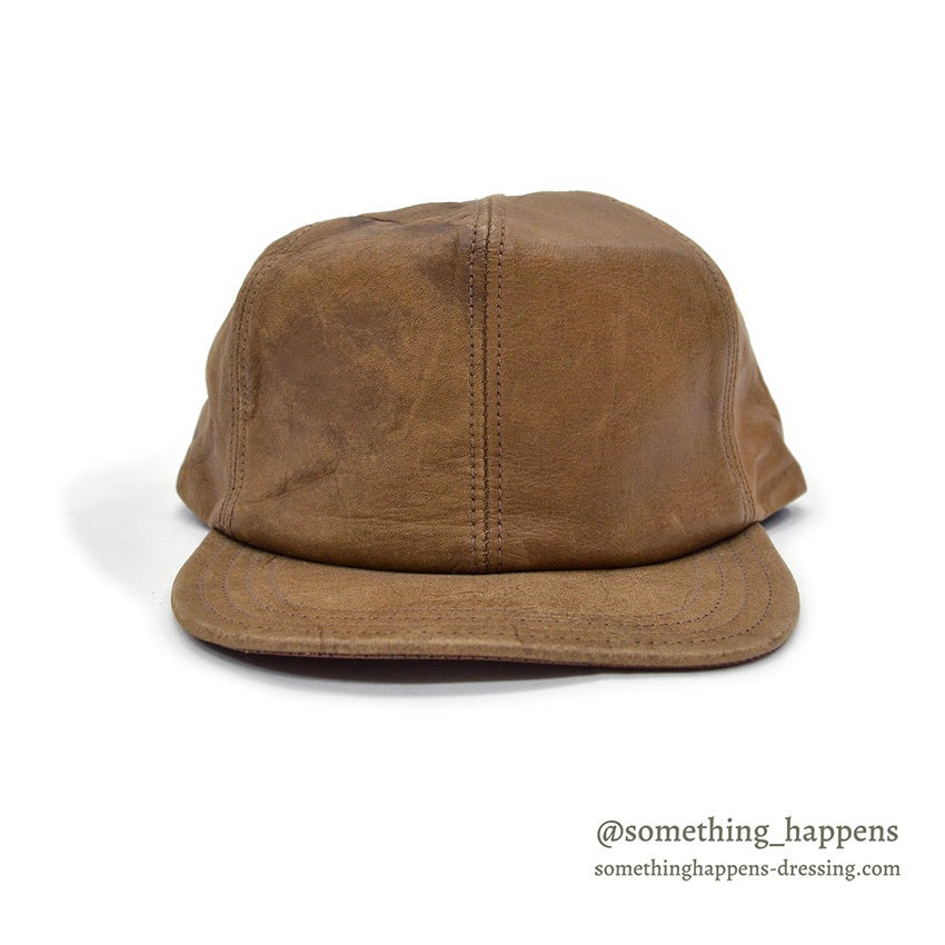 1980's ADVENTURE BOUND BROWN LEATHER CAP 2...