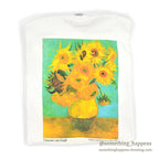 1990s HANES Van Gogh Sunflowers Art Print T-Shirt... XL