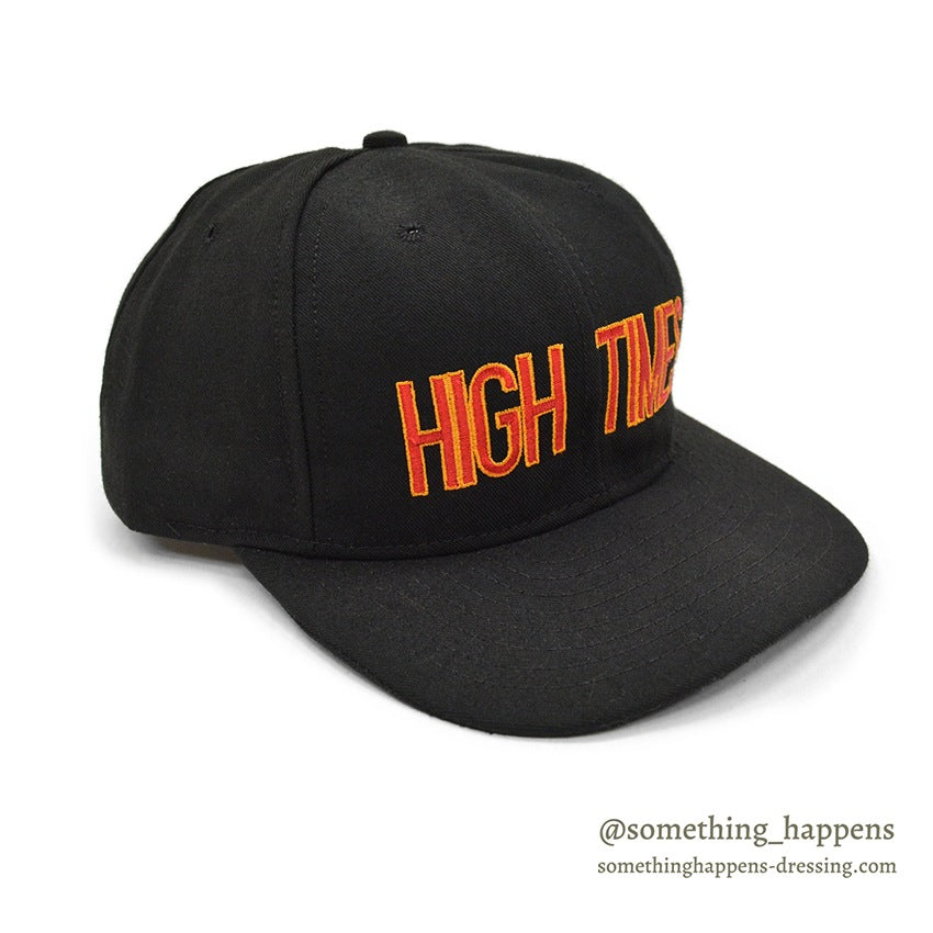 1990's DEADSTOCK HIGH TIMES EMBROIDERY LOGO CAP BLACK...