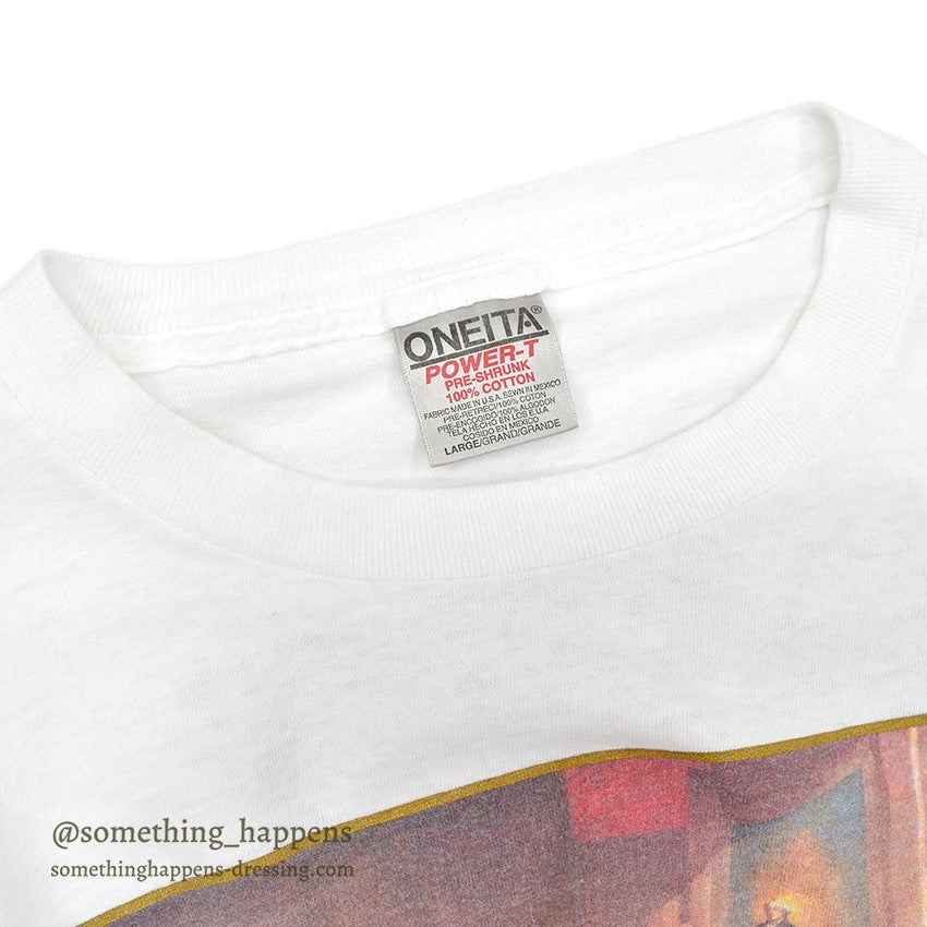 1990's ONEITA Benjamin Franklin PORTRAIT T-SHIRT... LARGE