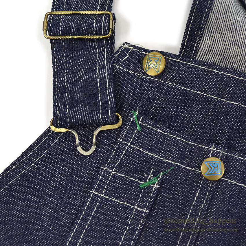 1970's DEADSTOCK RUGGED DENIM OVERALL... W36/L34