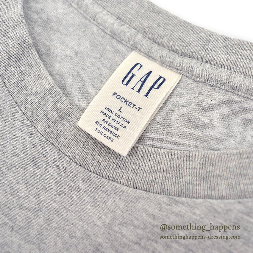 1990's GAP BLANK POCKET T-SHIRT MADE IN USA...L