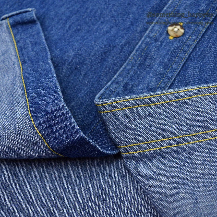 1980's ORVIS DENIM WORK SHIRT ... M