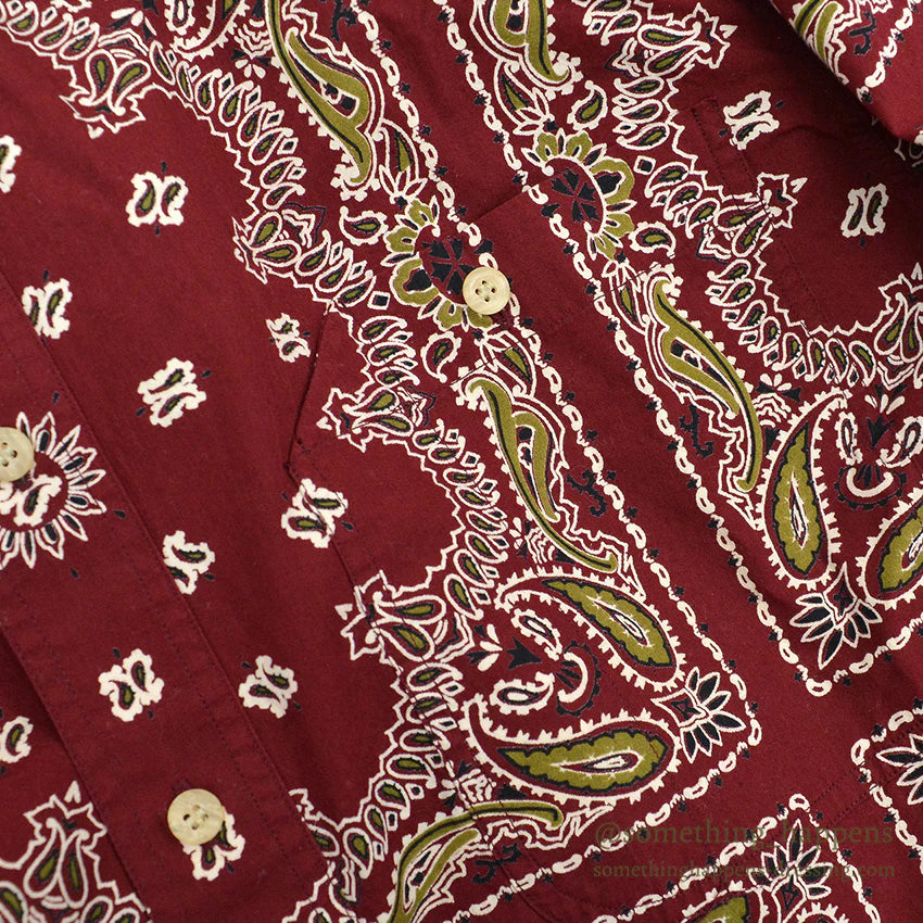 1990's GANT SALTY DOG BANDANA PATTERN B/D SHIRT...M