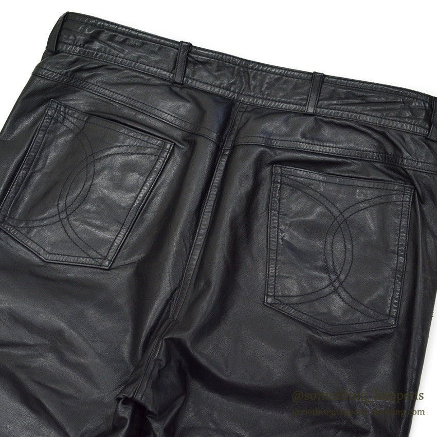 1970's~ SCULLY BLACK LEATHER PANTS...W33/L29
