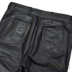 1970's~ SCULLY BLACK LEATHER PANTS...W33/L29