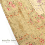 1910's~ WW1 ERA AMERICAN RED CROSS FLORAL FABRIC DITTY BAG...