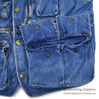 1990's BANANA REPUBLIC DENIM PHOTO JOURNALIST VEST...L