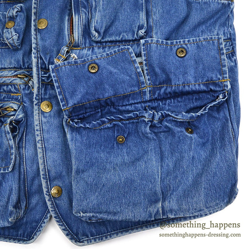 1990's BANANA REPUBLIC DENIM PHOTO JOURNALIST VEST...L