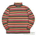 1990's LAND'S END COTTON TURTLE NECK L/S SHIRT MULTI COLOR STRIPE ... XL