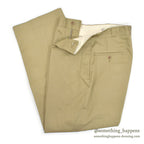 1960's DEADSTOCK USARMY TROUSERS, MEN'S, COTTON KAHKI SHADE-1 ... W33/L29