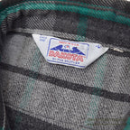 1980's~ DAKOTA BY FIVE BROTHER PLAID FLANNEL SHIRT...L