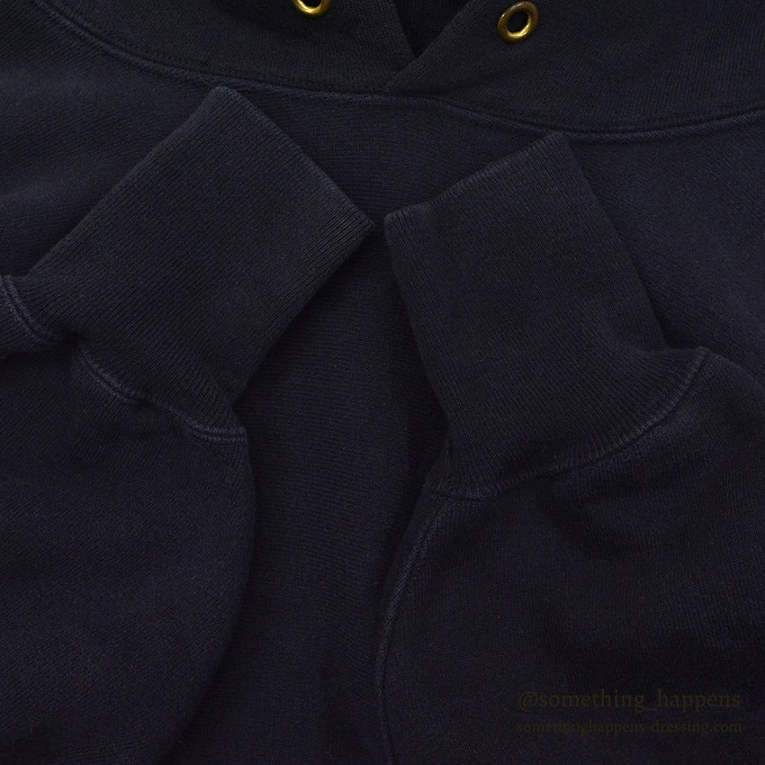 1990's CHAMPION DARK NAVY BLANK REVERSE WEAVE SWEAT PARKA... LARGE