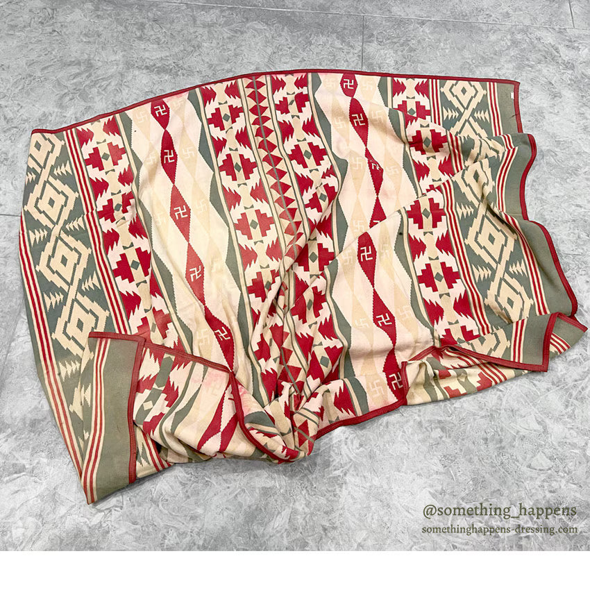 c.1930's SWASTIKA CAMP BLANKET... 180cm×150m