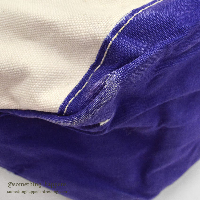 1970's LLBEAN BOAT AND TOTE PURPLE / ERROR TAG... LARGE
