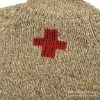 ABERCROMBIE & FITCH RED CROSS WOOL SWEATER LIGHT BROWN ... XL
