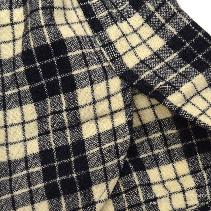 1940's WOOLRICH BLACK/WHITE PLAID WOOL SHIRT ... 16