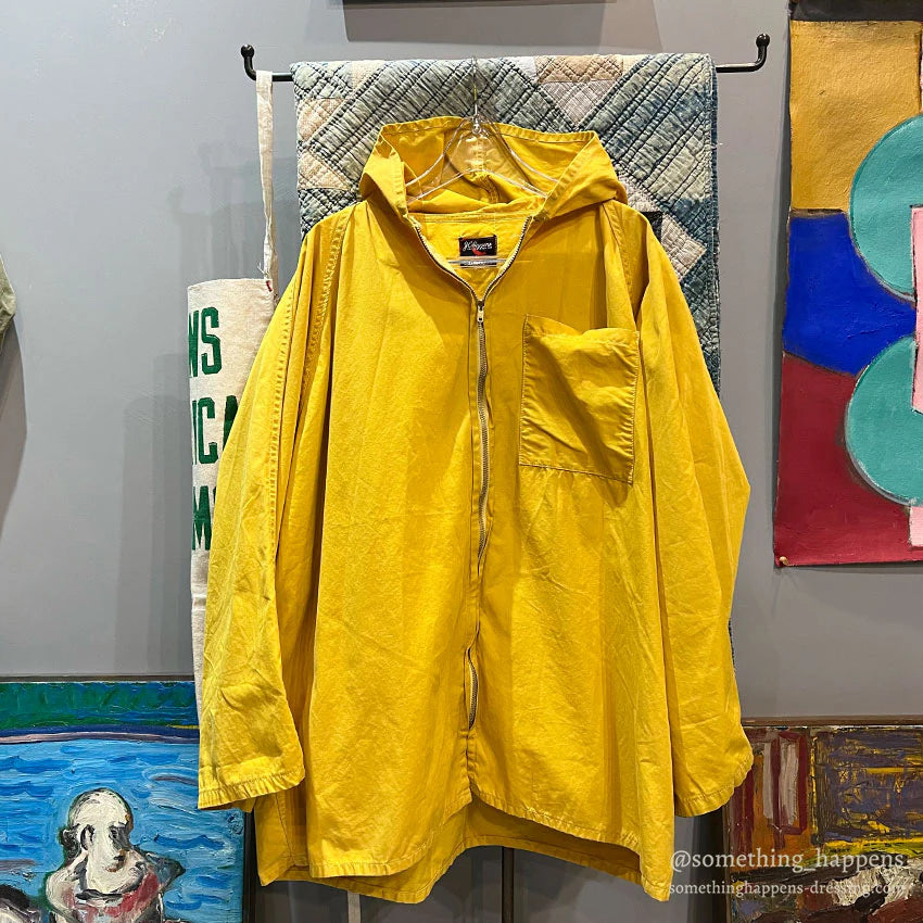 1950's~ JC HIGGINS HUNTING YELLOW COTTON PARKA...