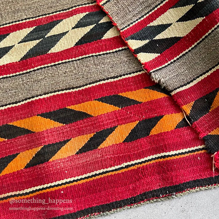 c.1900's NAVAJO RUG TRANSITIONAL SADDLE BLANKET ... 87cm/68cm