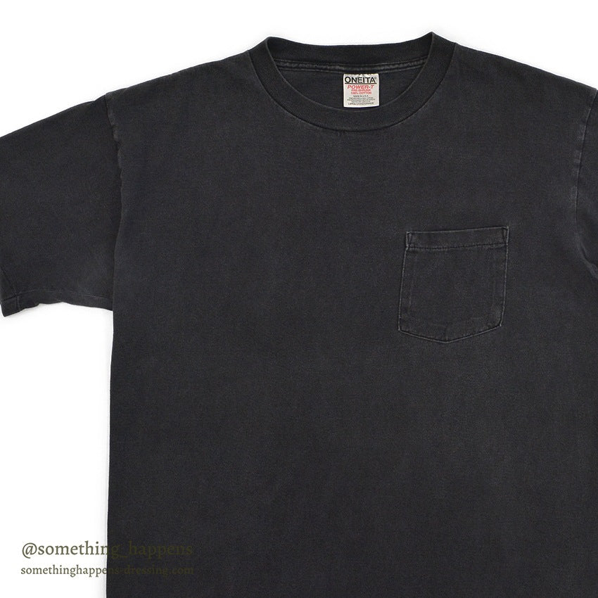 1990's ONEITA BLACK POCKET T-SHIRT ... LARGE