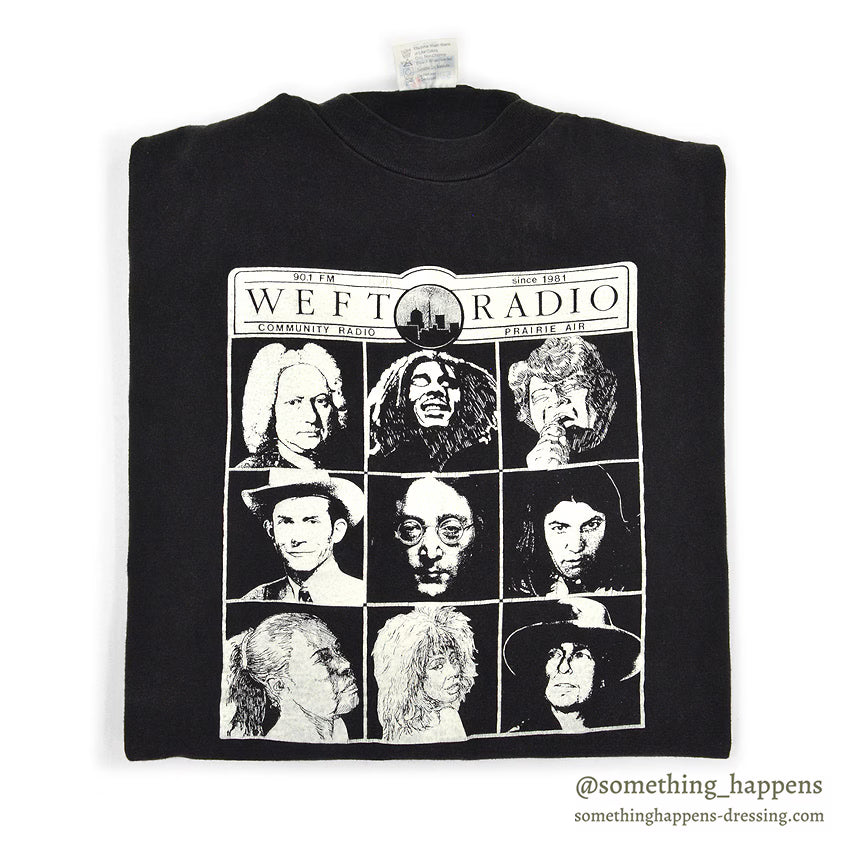 1980's~ HANES WEFT RADIO VARIOUS ARTISTS T-SHIRT ... XL